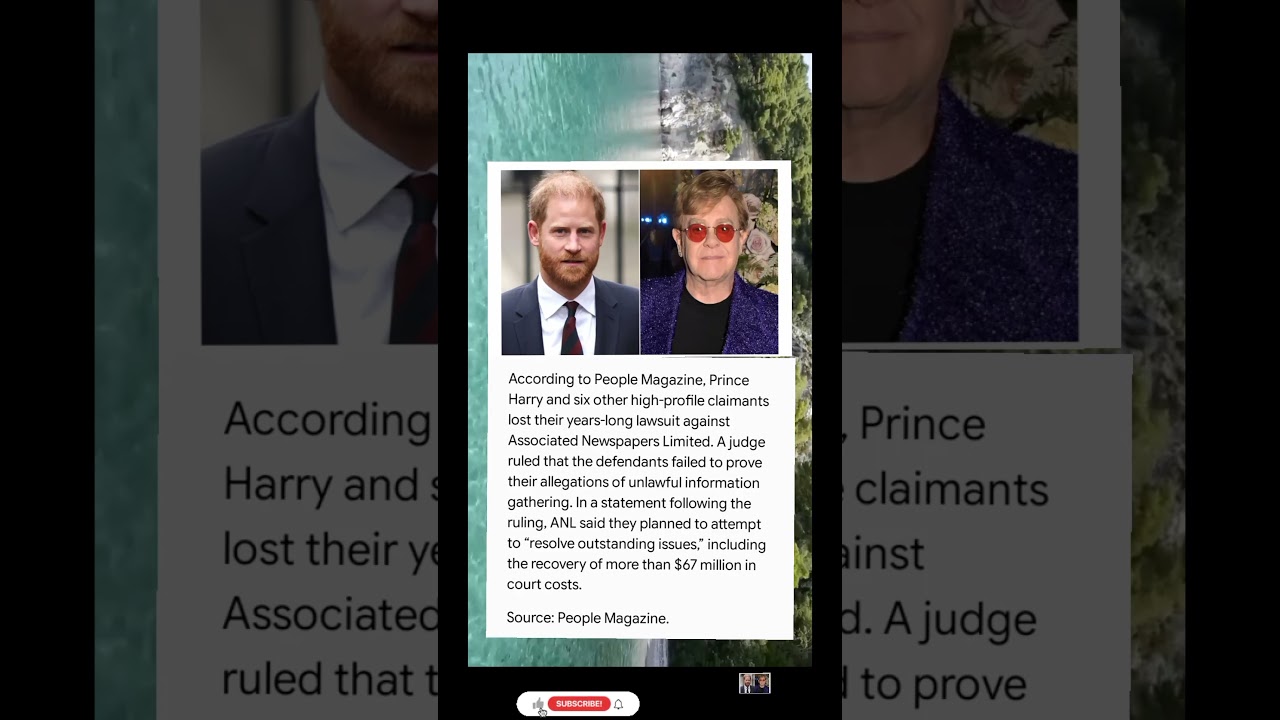 Prince Harry and High-Profile Claimants Lose Lawsuit Against Associated Newspapers Limited
