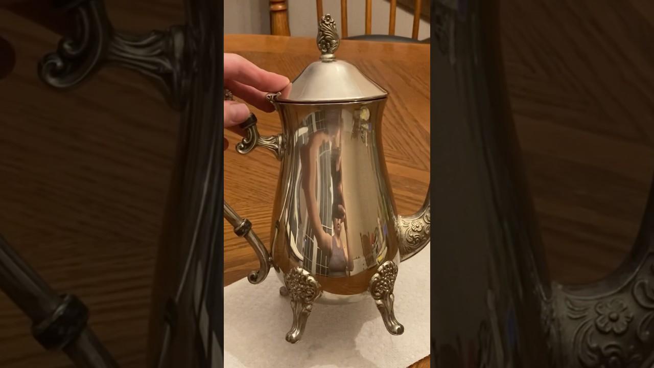 I&rsquo;m a little #teapot all clean now! WD-40 and shiny 🎶 #hack #homestead #tea #silver #storytime #diy