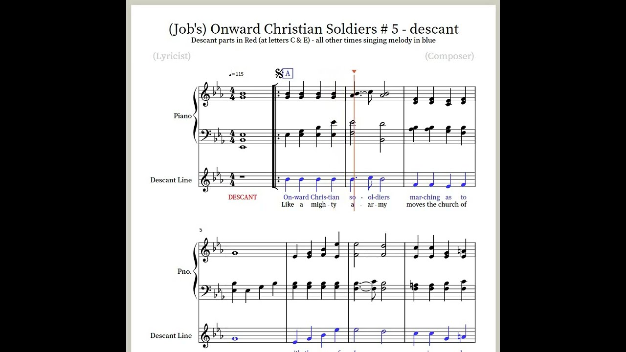 Jobs   Onward Christian Soldiers   descant