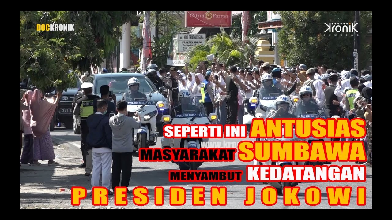 Antusias Masyarakat Menyambut Kedatangan Presiden Jokowi