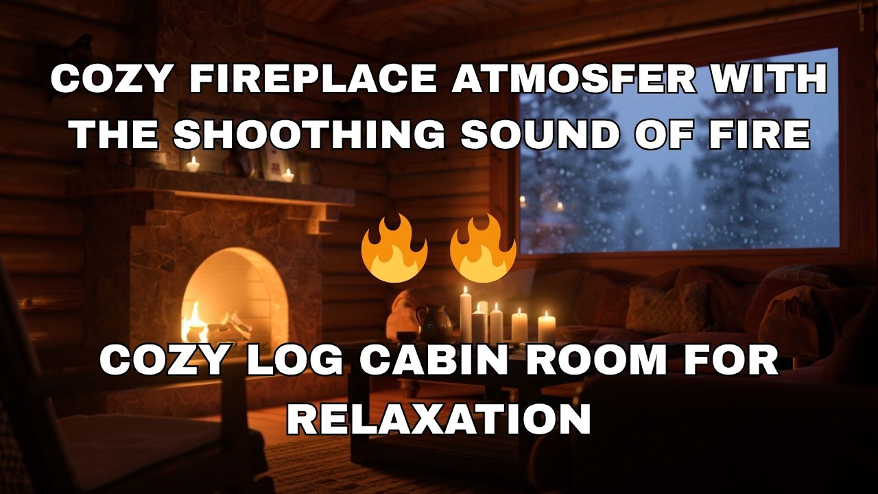 Cozy Living Room Fireplace Ambience