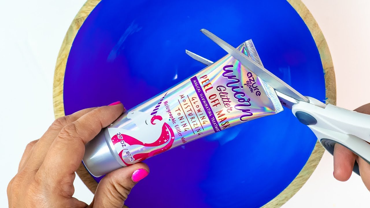 Will It Slime? Testing Peel Off UNICORN Face Mask! No Glue Slime DIY