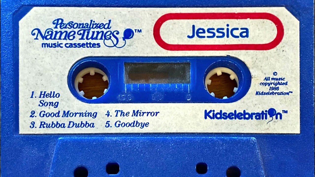 1986 Personalized Name Tunes Cassette Jessica by Kidselebration