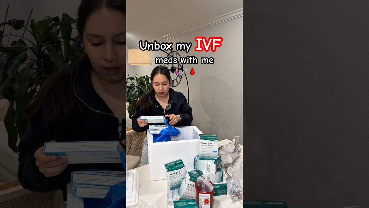 unbox my IVF meds with me 💉💊 #IVF #ivfjourney  #infertilityawareness #infertilityjourney #ttc