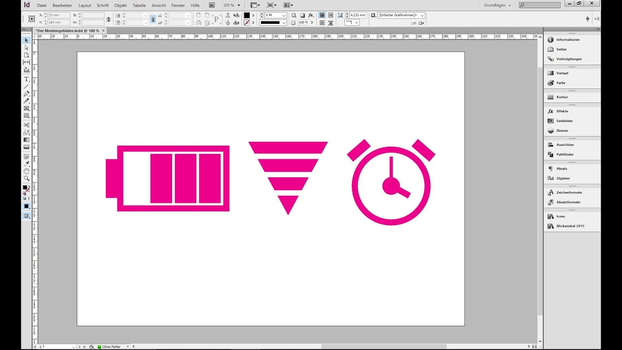 InDesign - Objekte und Symbole bauen