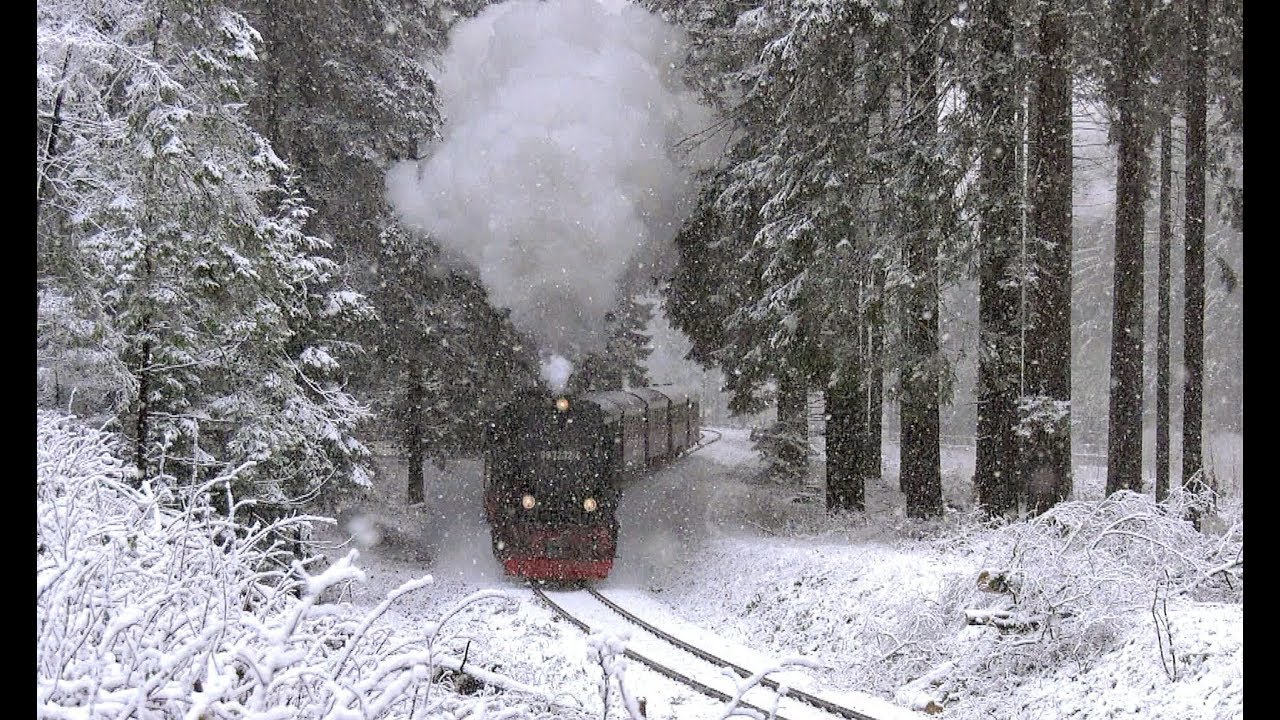 Harzquer- und Brockenbahn im Schnee Dezember 2018 mit 99 7241