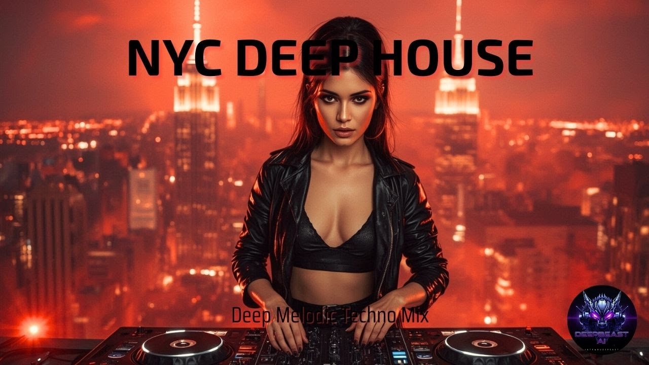 NYC Night Deep House Mix 🔥 | Melodic Techno & Urban Chill | AI Rooftop DJ Set