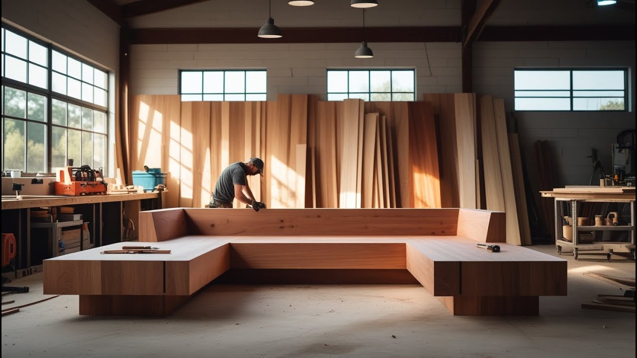 A Crazy Idea Of ​A Carpenter - Make A Sofa From Super Heavy And Sturdy Solid Wood