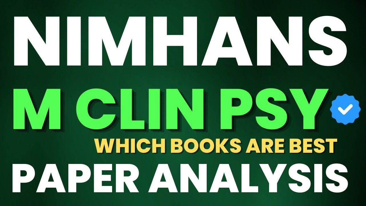 NIMHANS Mphil/ MA /M CLIN PSY 2026 -Paper Analysis (Cut off) - MA CLINICAL PSYCHOLOGY RCI APPROVED
