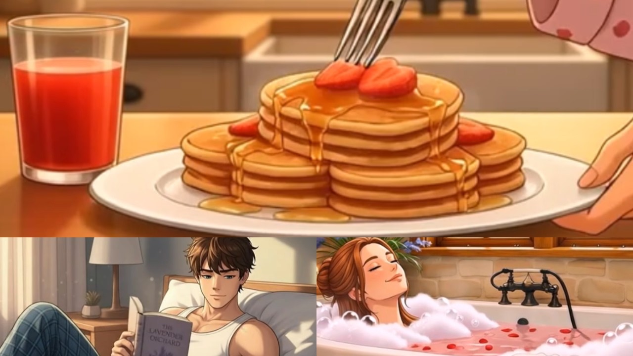 Chapter 4 | Strawberry Pancakes 🥞 🍓 & Slow Weekend Day at Home #anime #cooking