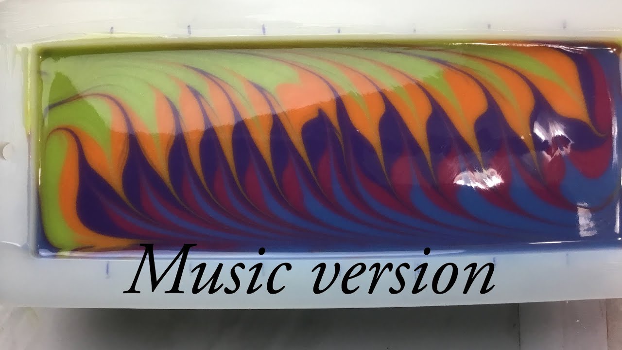 Making a Taiwan Circling Swirl soap - Music Version