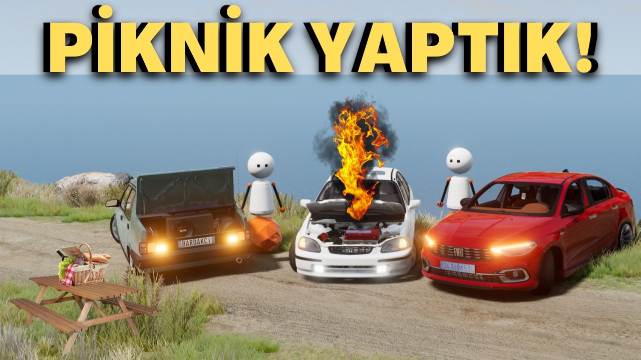 EKİP İLE PİKNİĞE GİTTİK!! (Honda Hararet Yaptı) |BeamNG.drive
