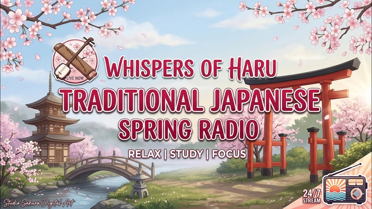 🌸 Whispers of Haru  Traditional Japanese Spring Radio ⛩️