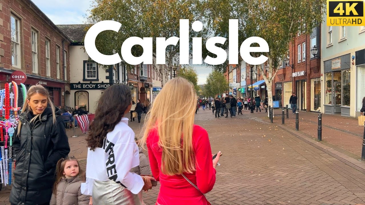 Carlisle | Saturday walk around the city centre. 4K