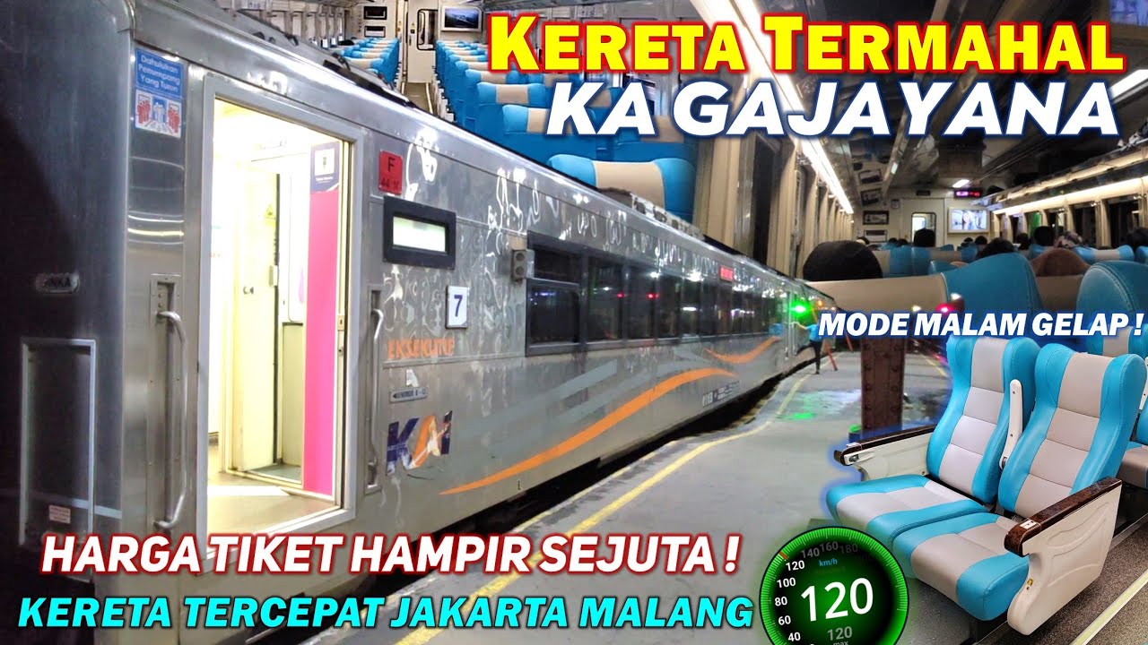 KERETA EKSEKUTIF TERMAHAL JADI NYAMAN !! MUDIK NAIK KERETA API GAJAYANA JAKARTA MALANG TERBARU 2024