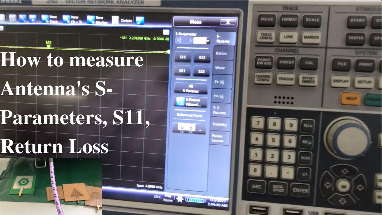 How to measure antenna's S- Parameters, S11, & Return Loss using Vector Network Analyzer (VNA) | RF