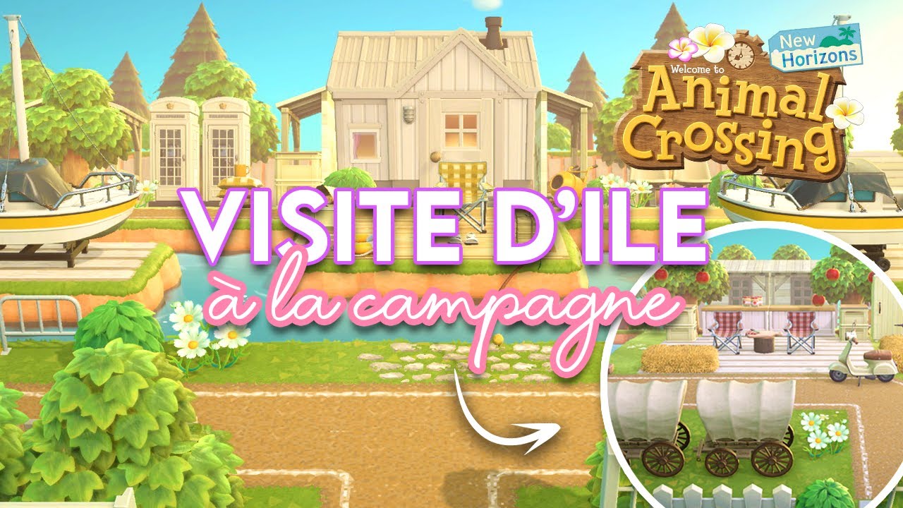 VISITE D'ÎLE À LA CAMPAGNE / FERME 🚜 - ANIMAL CROSSING NEW HORIZONS