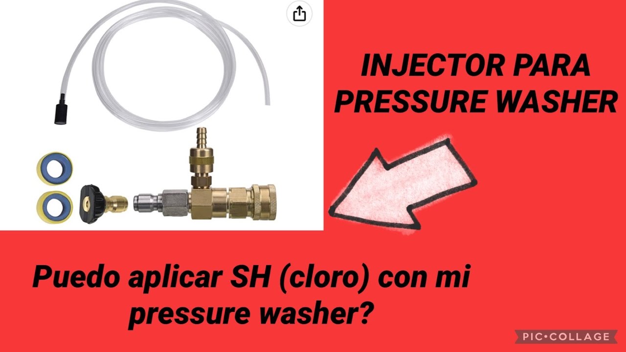 COMO USAR CLORO  [SH] con mi pressure washer  usando un  injector para químicos.