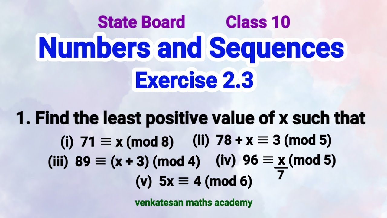 Numbers and Sequences / Exercise 2.3 / Question 1 / class 10 #easy #maths #tutorial