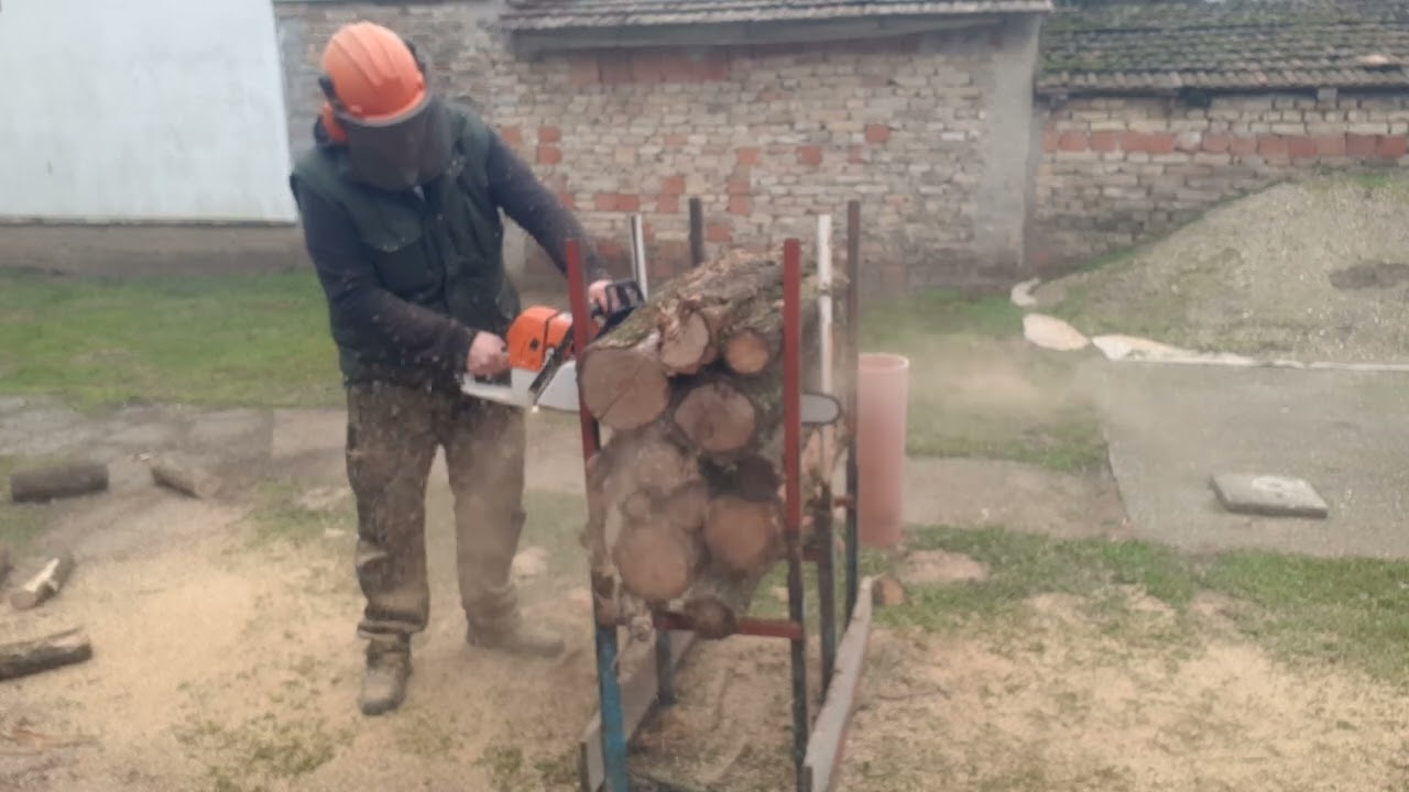Tűzifa darabolás Stihl ms 660