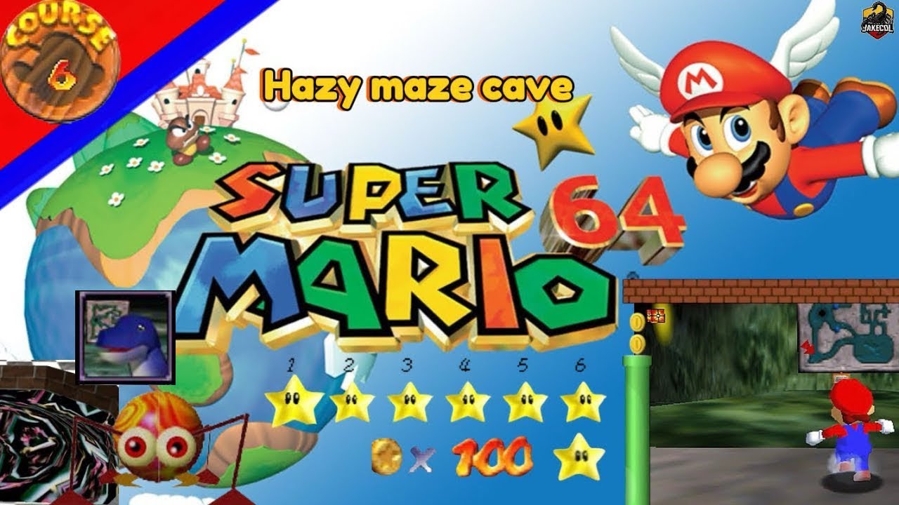 Súper Mario 64  mundo - 6 (hazy maze cave)
