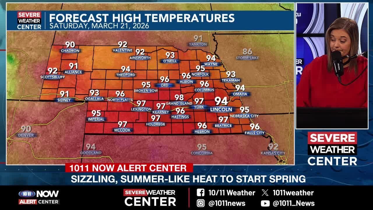 Sizzling, summer-like heat to start spring with critical fire conditions expected across Nebraska