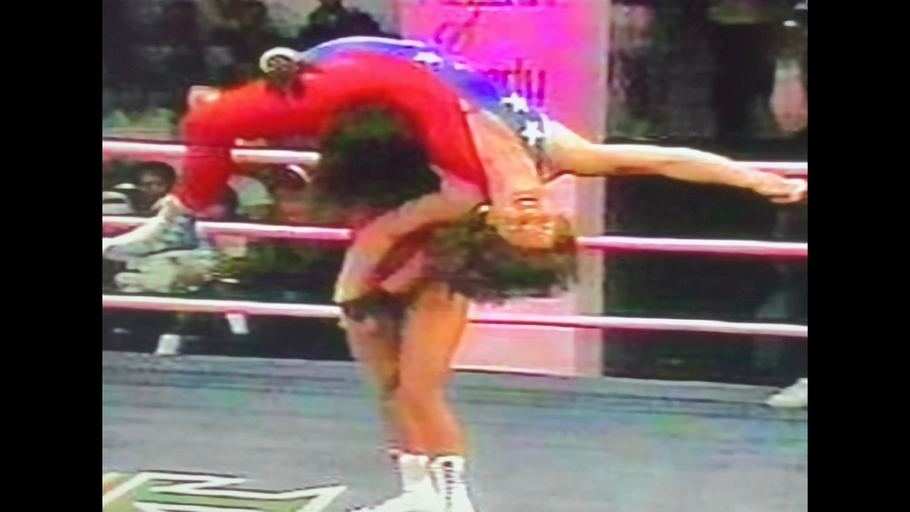 Americana vs. Spanish Red Crown Title Match GLOW POWW ladies women female gals wrestling