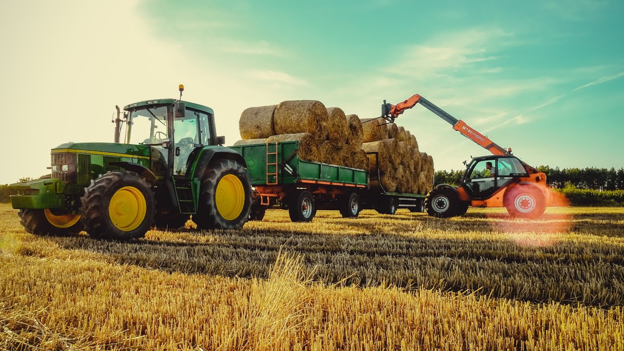🔥Zwożenie Słomy 2020🔥John Deere 6810 W Akcji 🔥 🔥 Żniwa 2020 🔥 Zbiór Słomy 2020 🔥