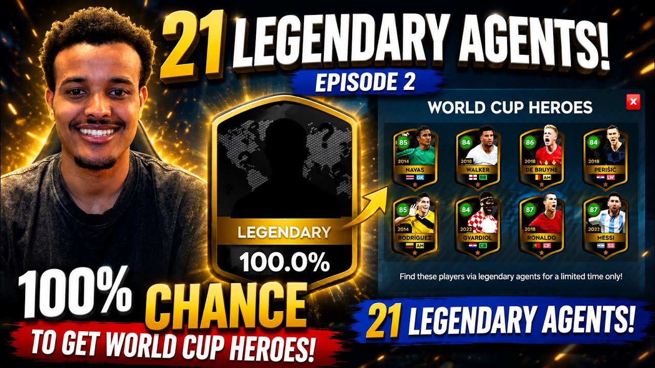 I Opened 21 LEGENDARY Agents&hellip; (100% Chance 😱) | World Cup Heroes Ep. 2 | DLS 26
