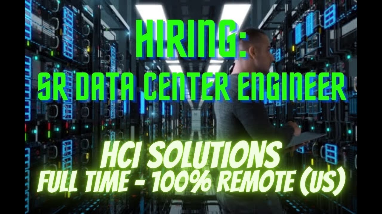 Sr. Data Center Solutions Engineer - Cloud, HCI, Virtualization (Full-Time / Remote)