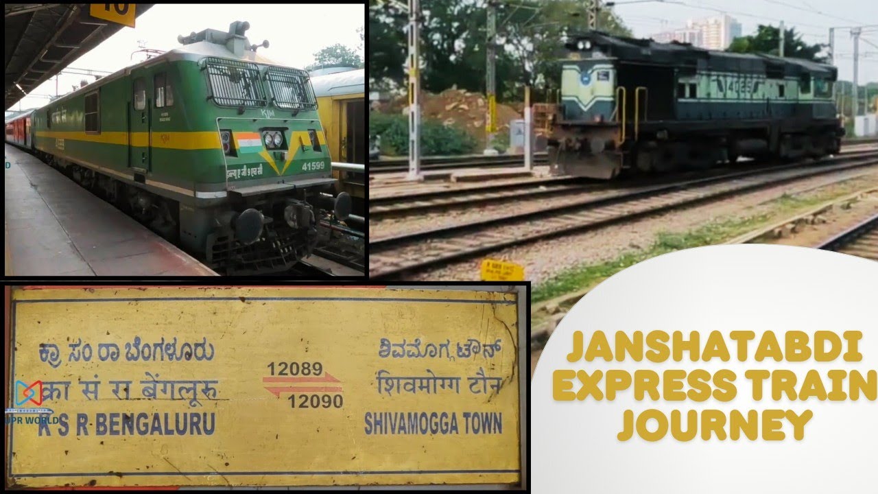Journey in KSR Bengaluru - Shivamogga Town Janshatabdi Express (12089)