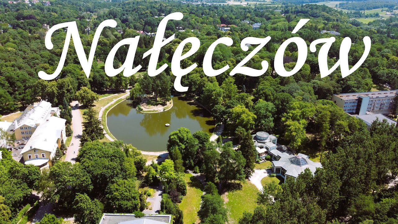 Nałęczów z drona - Nałęczów z lotu ptaka DJI 4k