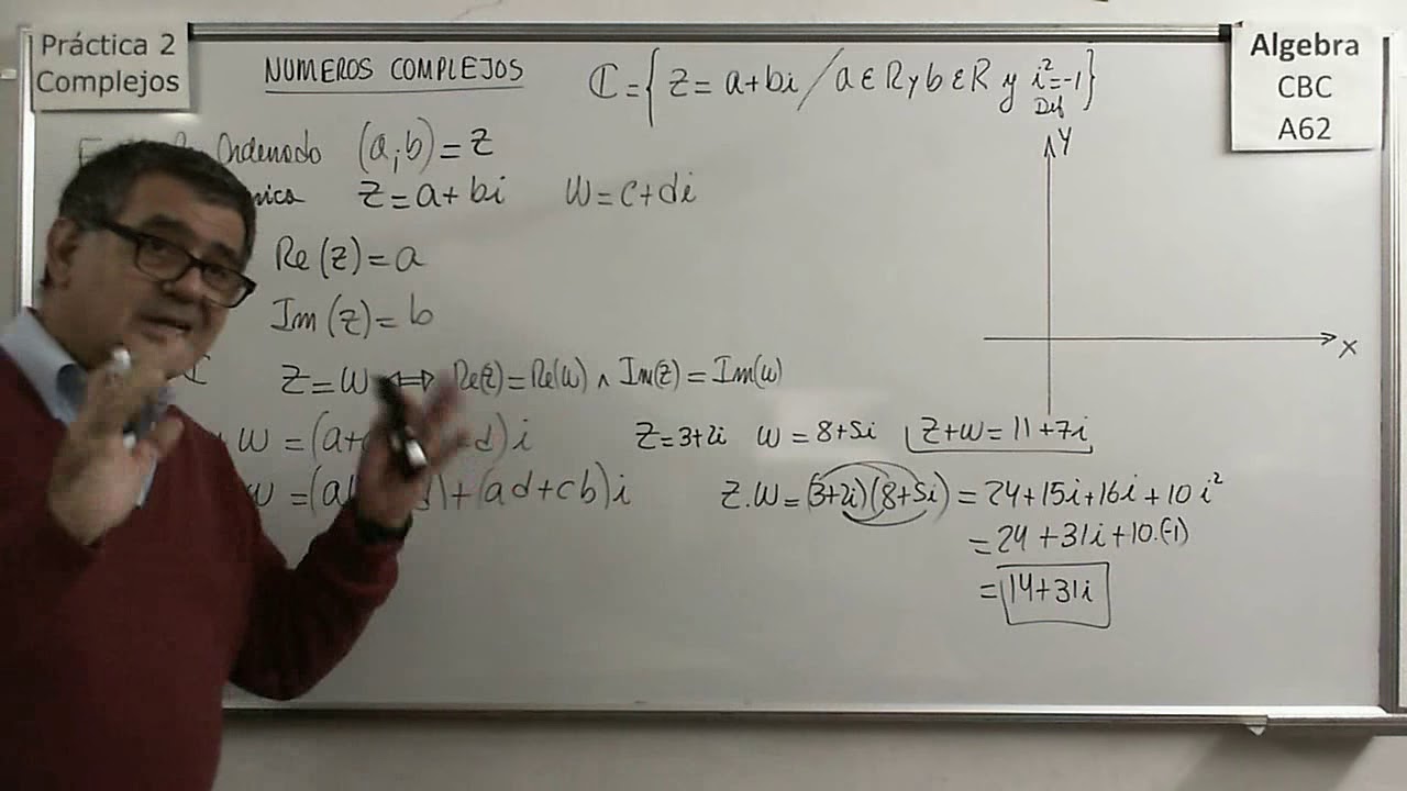 Álgebra CBC A-62 Práctica 2  Teoría 1: Definiciones Fundamentales sobre COMPLEJOS