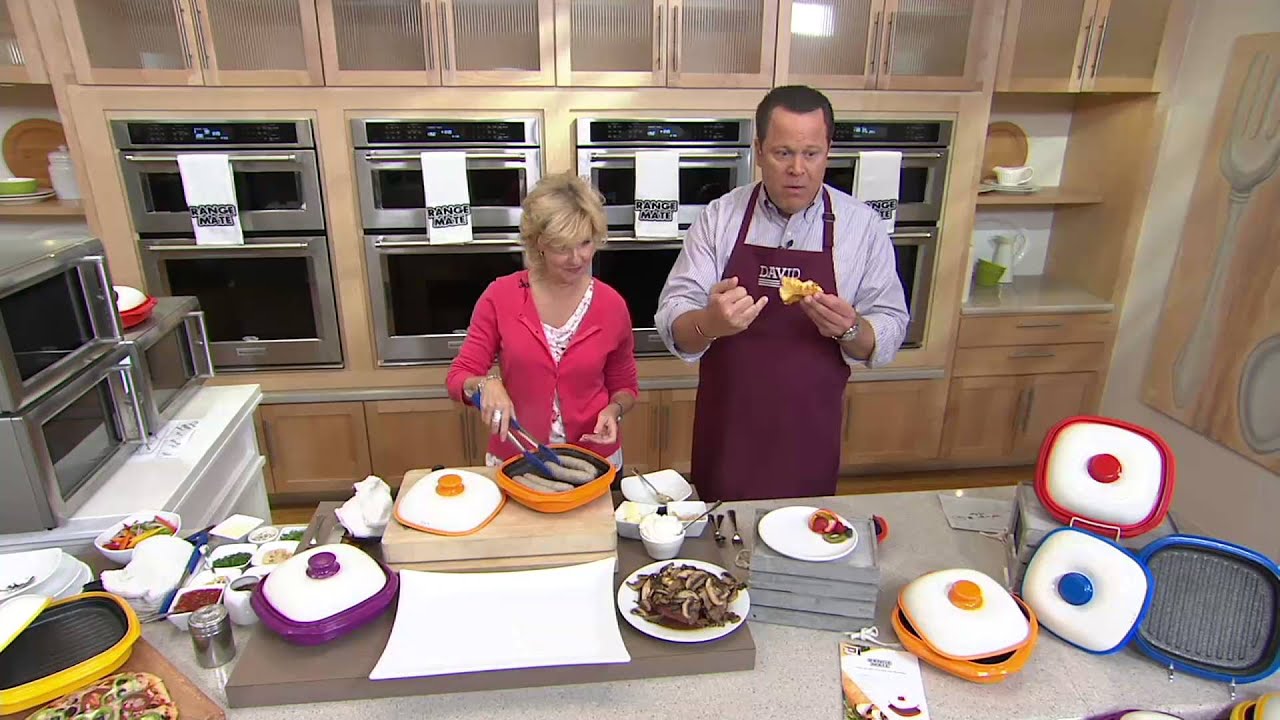 Rangemate Square Nonstick Microwave Grill Pan on QVC