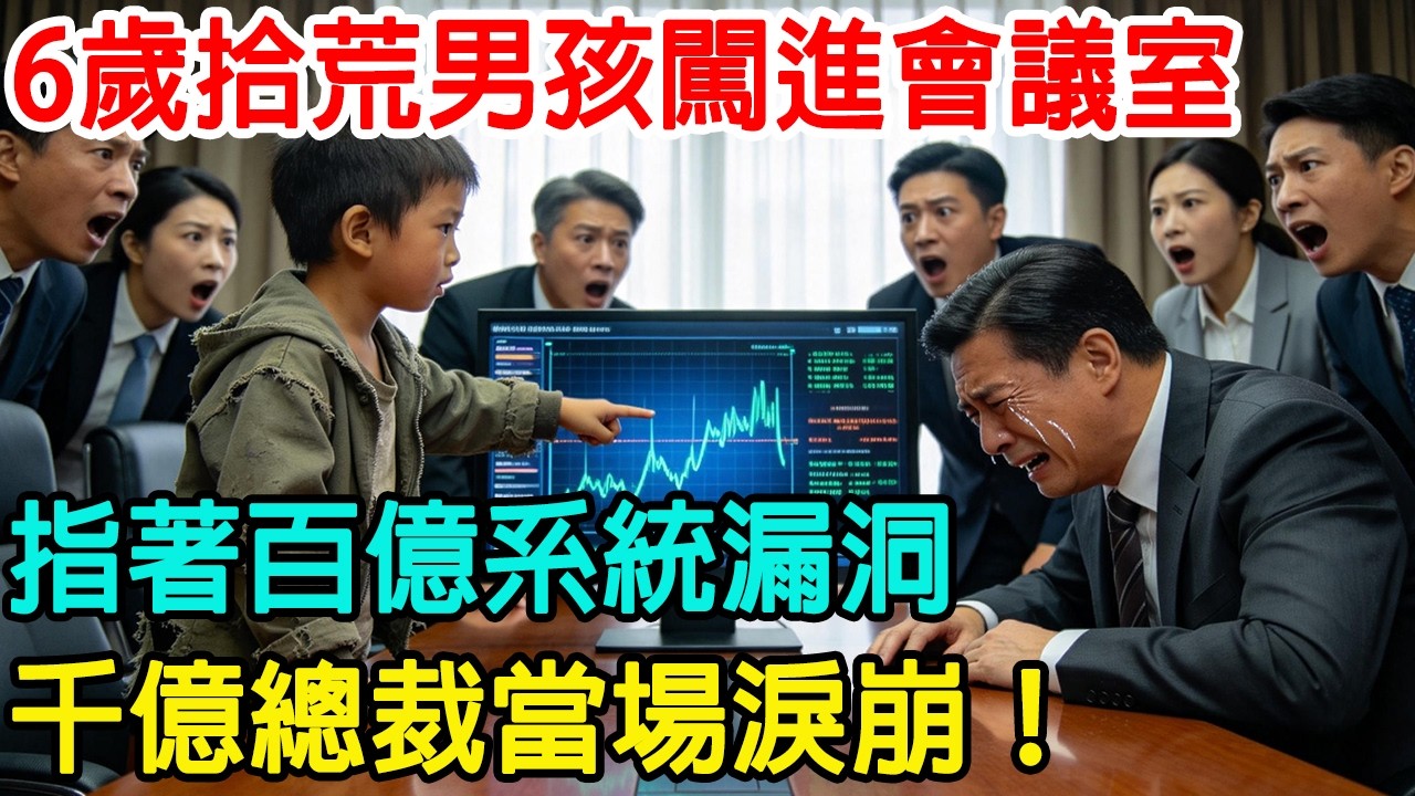 「叔叔，這行代碼寫錯了。」 6歲拾荒男孩指著百億系統漏洞，千億總裁剛想發火，看到孩子的手法後當場淚崩！#情感共鸣 #情感故事 #心靈暖流 #感人壹幕 #感人故事