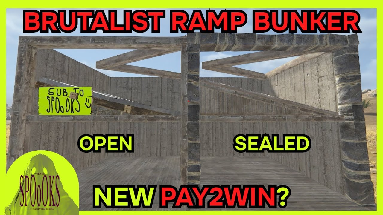 RUST Brutalist building skin BUNKER - SERIOUS PAY 2 WIN! [NOT NERFED YET]