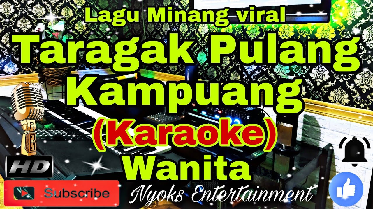 TARAGAK PULANG - Lagu Viral Tiktok (Karaoke) Pop Minang || Nada Wanita || D=DO