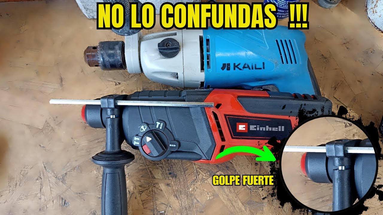 NO COMPRES EL EQUIVOCADO: Rotomartillo vs. Taladro Percutor (Mecanismo, Fuerza y Brocas)