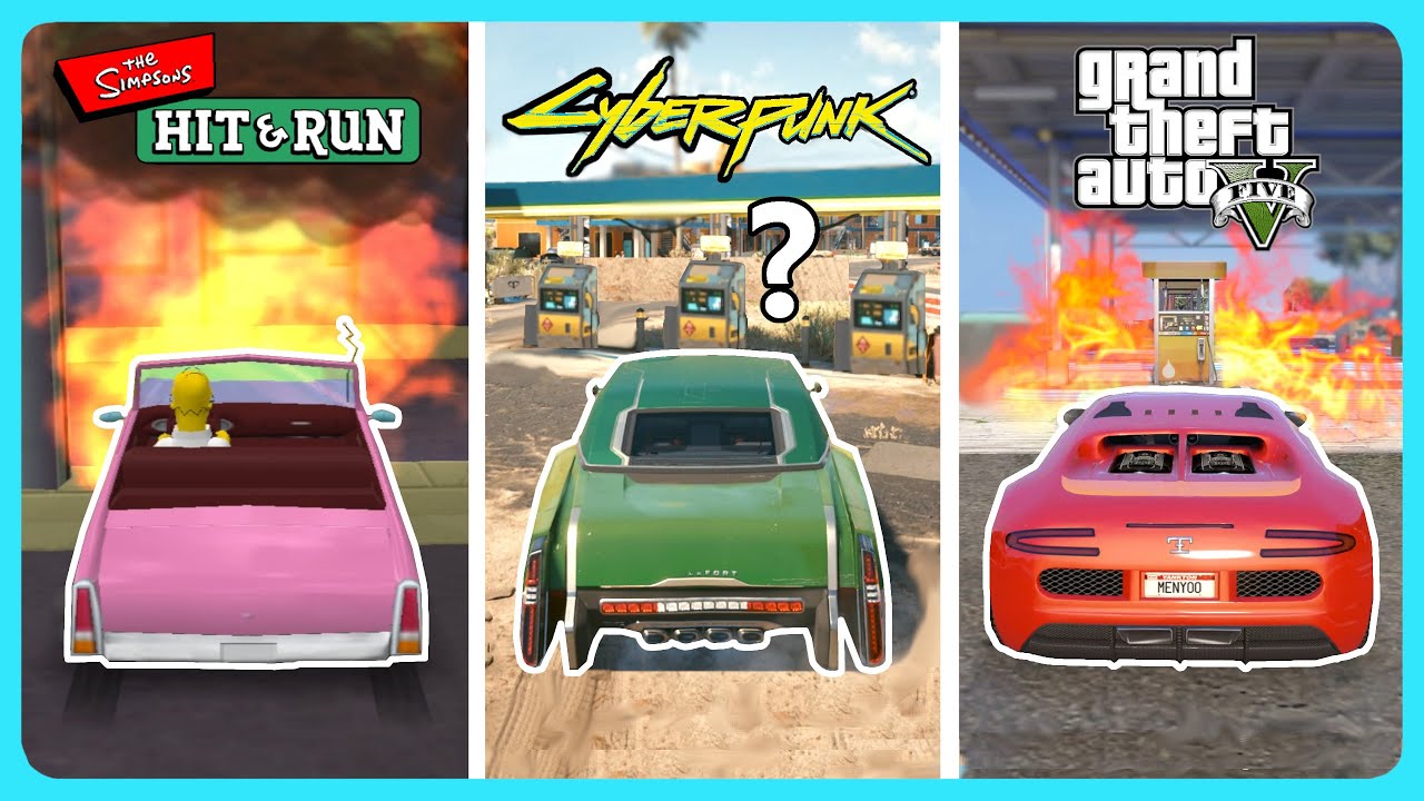 CRASHING into GAS STATIONS in 29 Open-World Games! (Evolution)