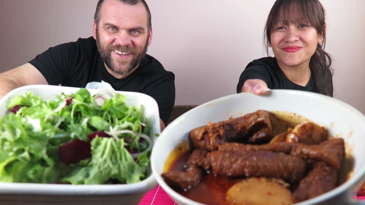 MUKBANG CHRISTMAS SPECIAL TANGKHUL RAPHEI HOKSA(PORK) BAKED MACKEREL &  GREEN SALAD