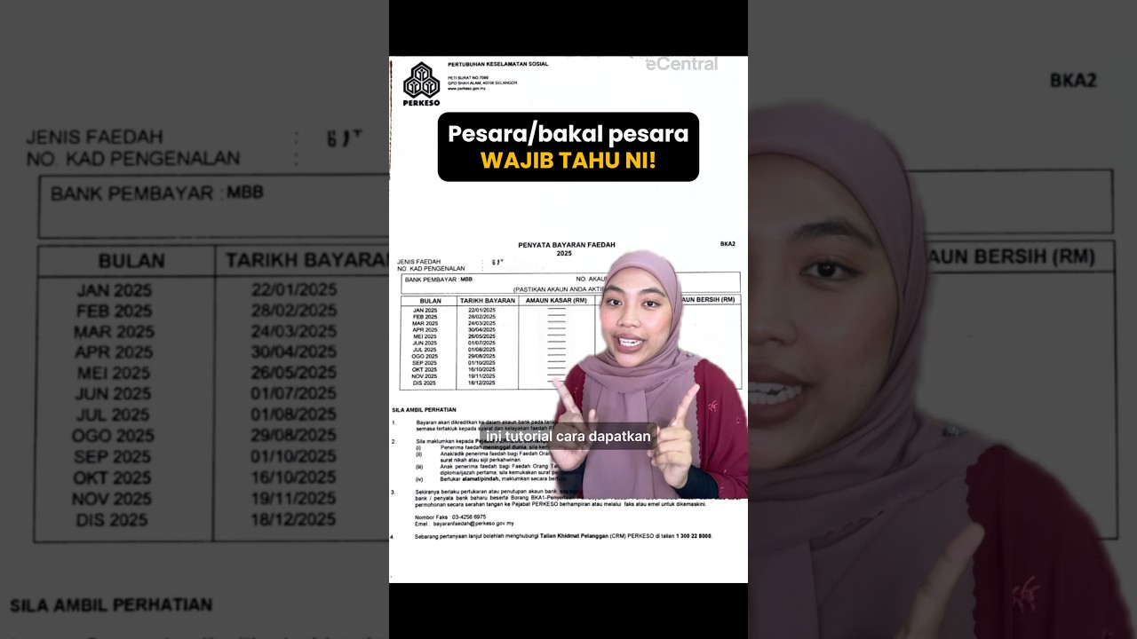 Cara Dapatkan Penyata Pencen PERKESO Online #perkeso