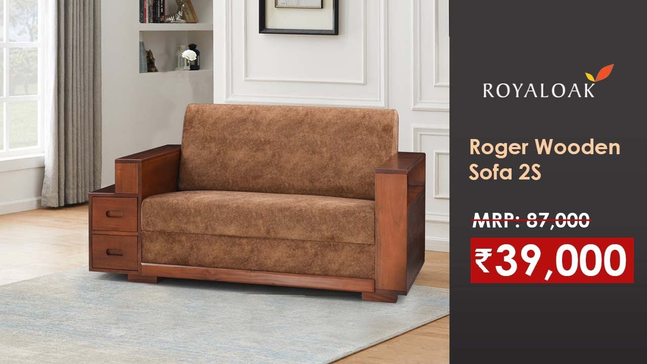 Roger Wooden Sofa 2 Seater