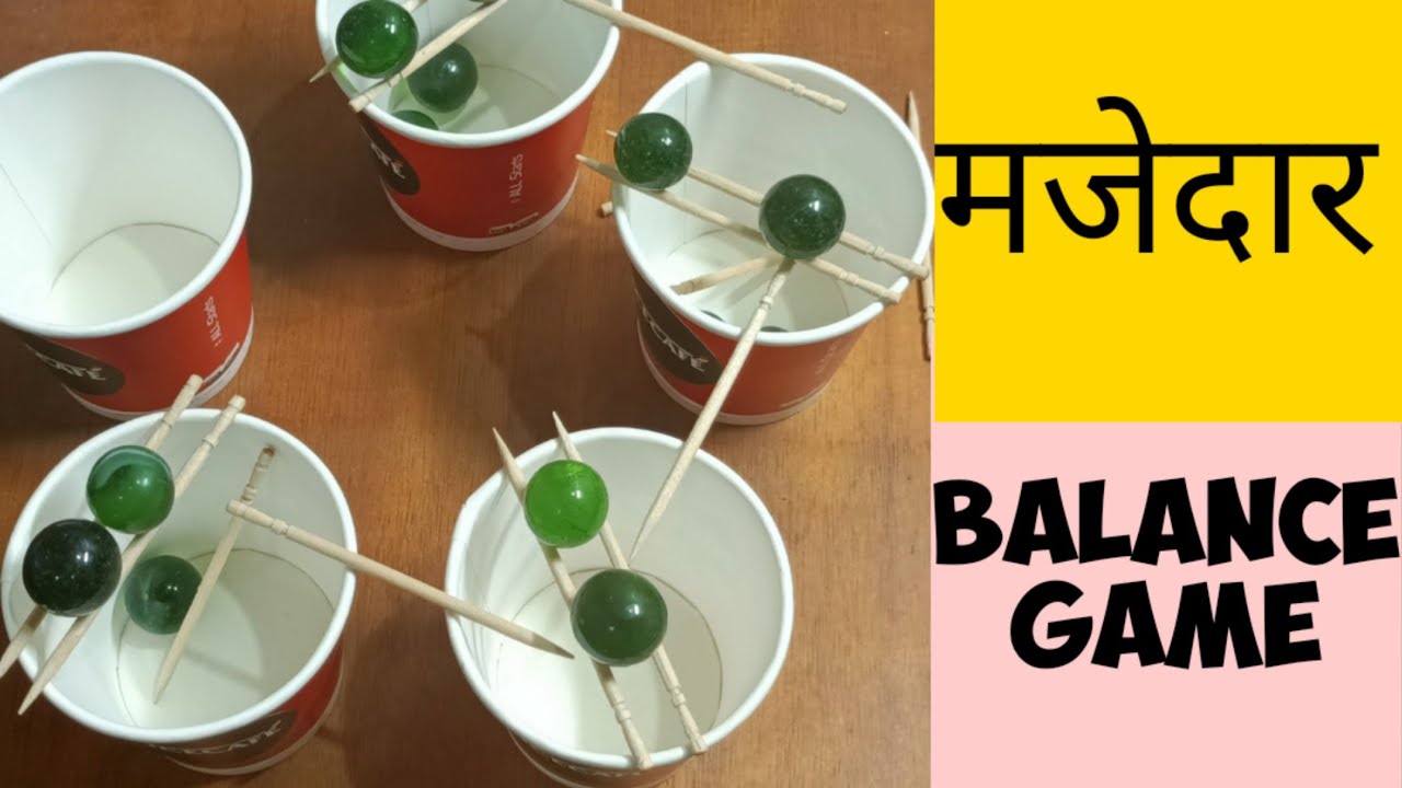 ONE minute game/Toothpick & Cup game/marble balance Game/kitty party game