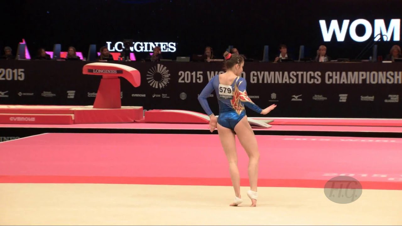 PINO ALCIVAR Giulianna (ECU) - 2015 Artistic Worlds - Qualifications Floor Exercise