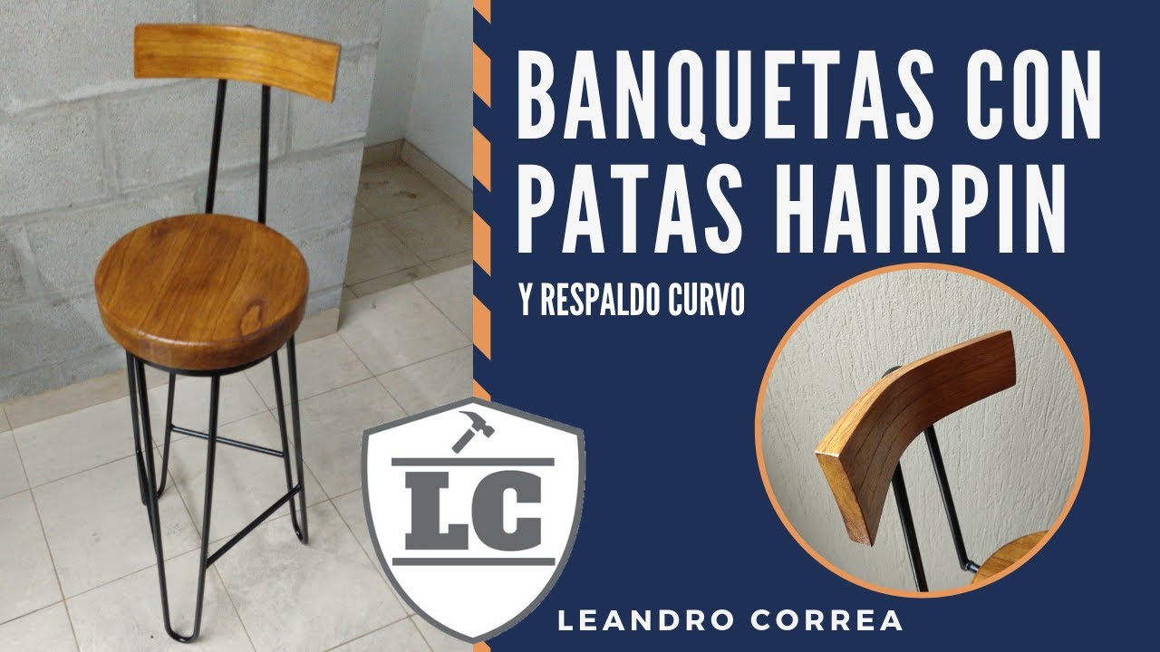 Banqueta con patas Hairpin - Hairpin stool