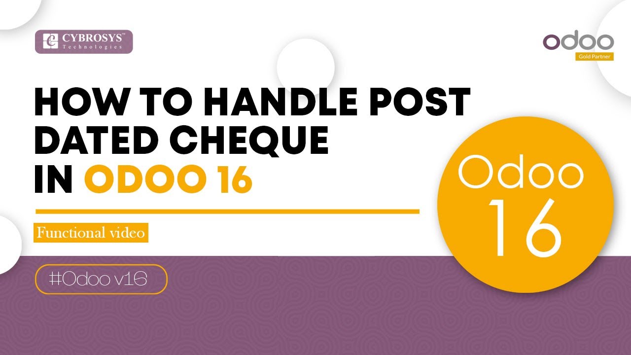 How to Handle Post Dated Cheque in Odoo 16 Accounting | Odoo 16 Accounting Tutorials