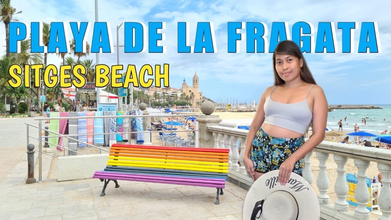 BEACH WALK 🏖AT PLAYA DE LA FRAGATA , SITGES