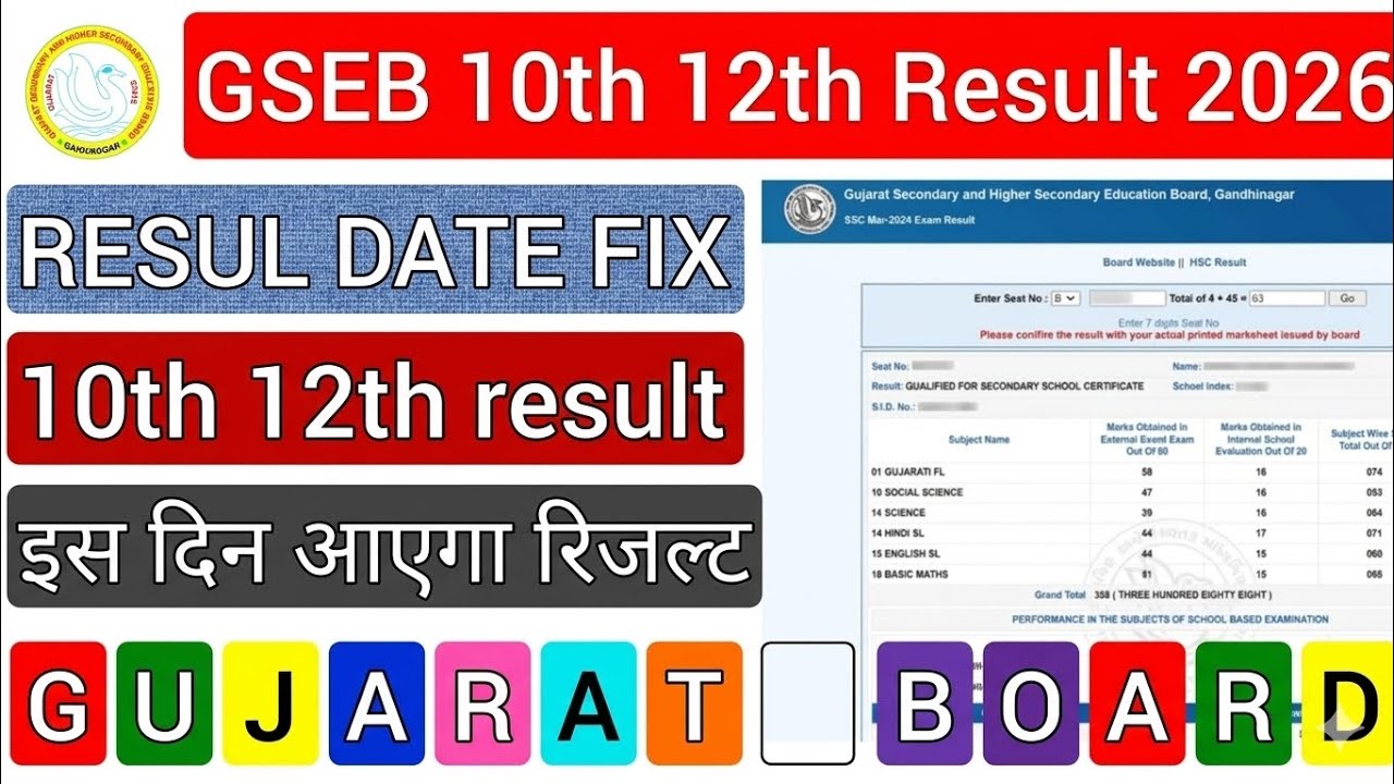 GSEB 10th 12th Result 2026 Kaise Dekhe | Gujarat Board SSC HSC Result 2026 Check Online | gseb 2026