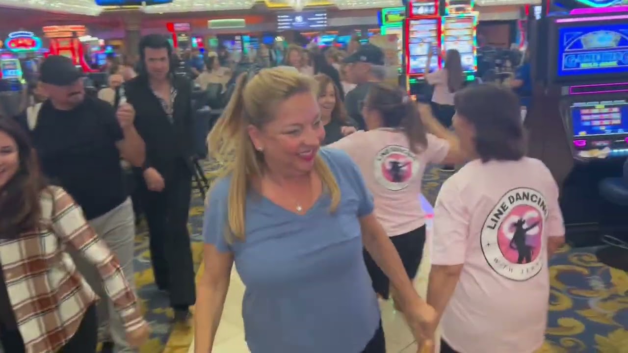 Westgate flash mob 11/14/25 Las Vegas, Line Dance explosion BAR SONG plus before and after footage