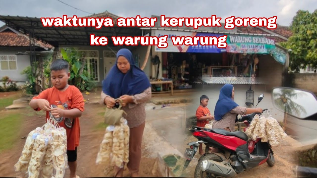 Waktunya antar kerupuk goreng keliling warung 